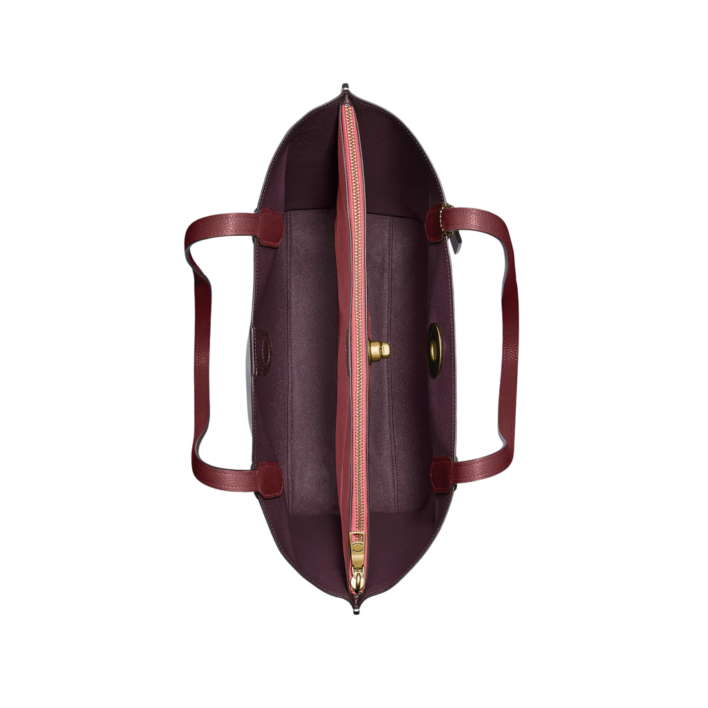 Coach Bag | Willow Tote Signature Canvas Brick Red