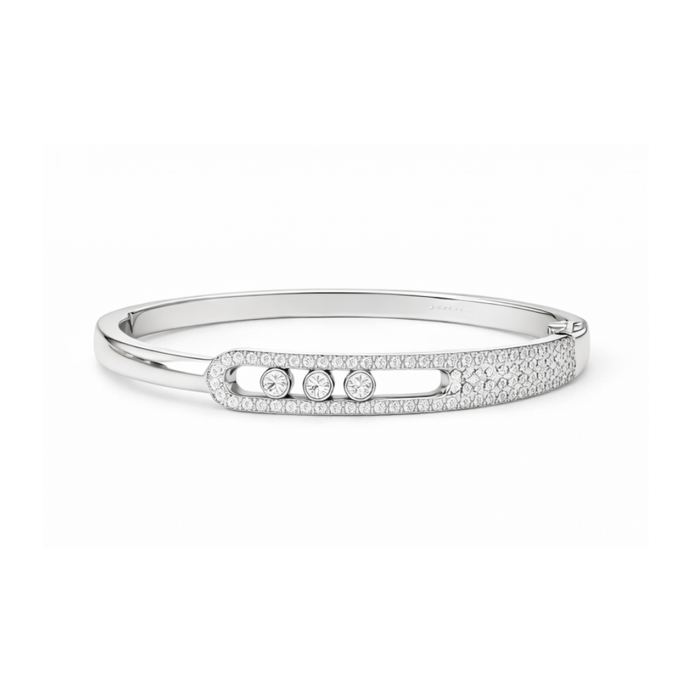 Messika Jewelry | Banlge Set White Gold Diamonds