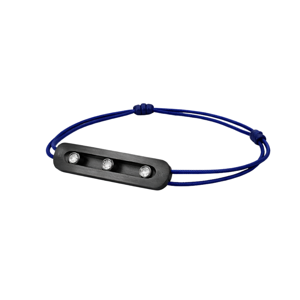 Messika Jewelry | Blue Titanium Bracelet Natural Titanium Diamonds