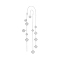 Van Cleef & Arpels Jewelry | Alhambra Jewelry Set Silver Crystals