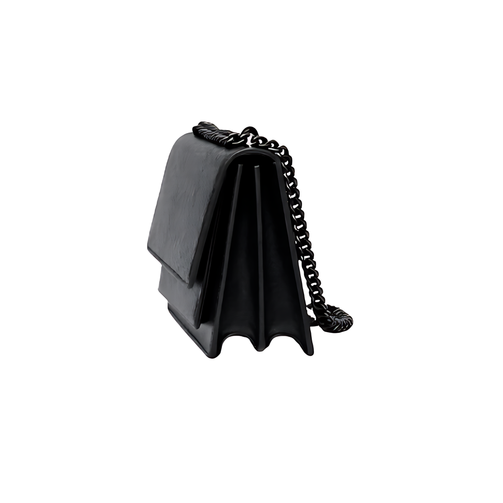 YSL Bag | Sunset Medium SO Black Croc-Embossed